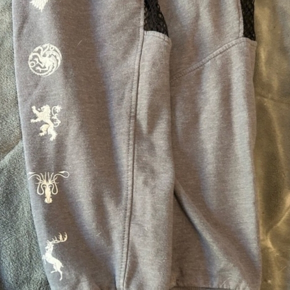 Women's Gray Joggers with Black Mesh Accents - Picture 2 of 3